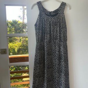 Pink Tartan Polka Dot Sleeveless Dress in Black and White,‎ Size 12